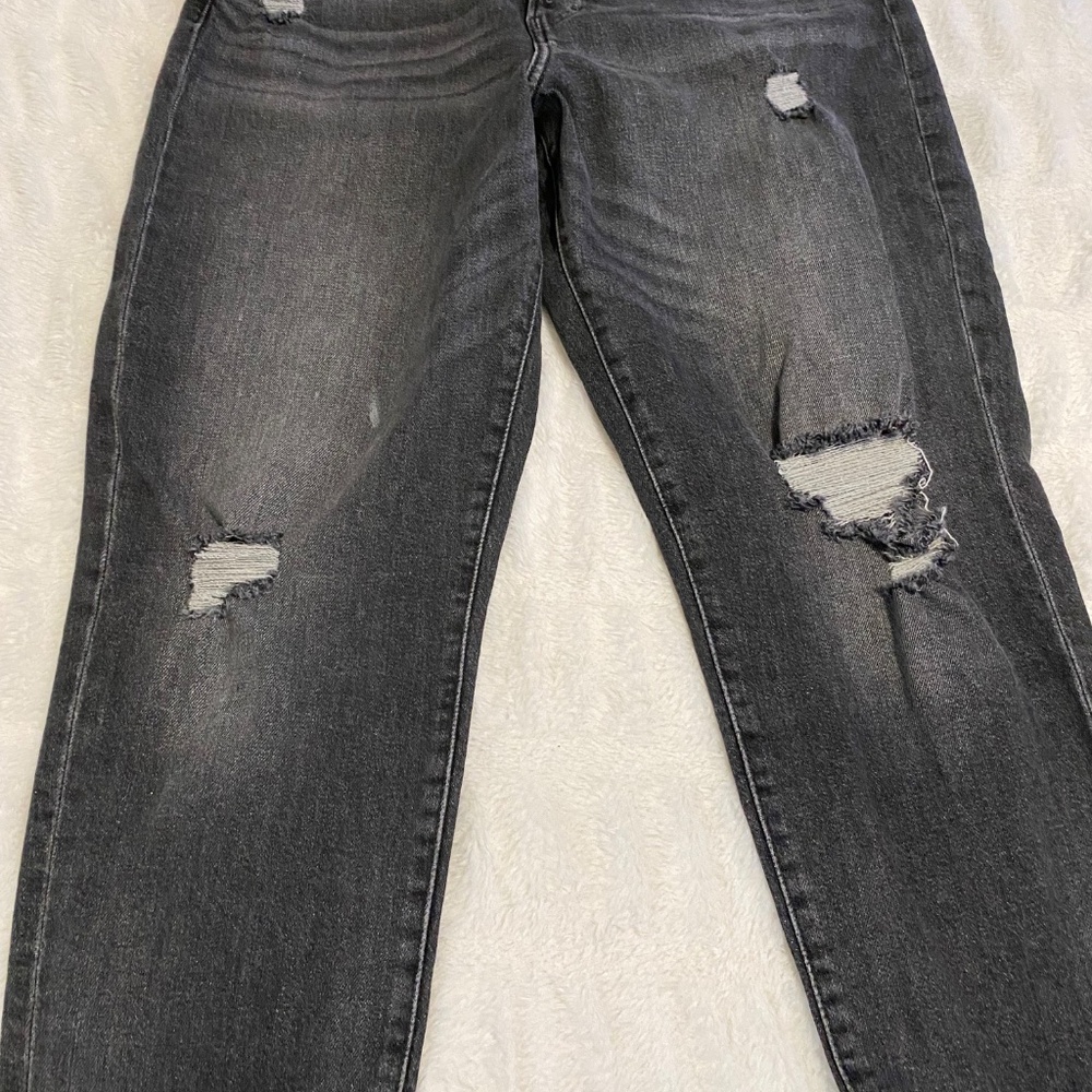 Lucky Brand Black Distressed Boyfriend Jeans